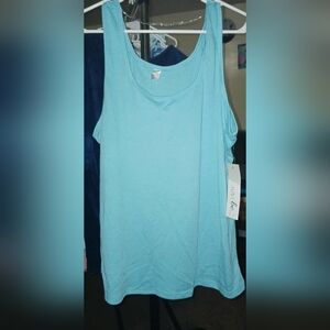 Just Be Women's Sky Blue Tank Top 2x  A-24